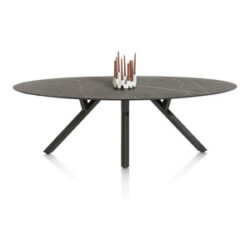 Minato, eetkamertafel - ellips - 240 x 110 cm. - Onyx