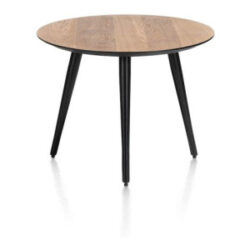 Maze, table basse ronde 60 cm - hauteur 46 cm - Railway brown