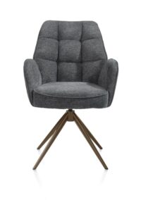 Bell, armstoel - steelbrown frame - draaibaar - pocket - combi Calabria/Vada - Antraciet