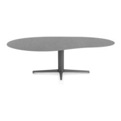 Saluti, table organic 240 X 120 cm. - pied central - graphite - Anthracite