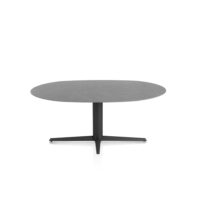Saluti, table ellipse 180 X 105 cm. - pied central - noir - Anthracite
