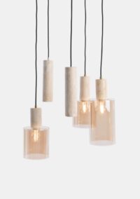 Pimmy suspension 3*e27 2*gu10 - Beige