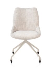 Mats, eetkamerstoel - wielen - creme - Luton - Creme