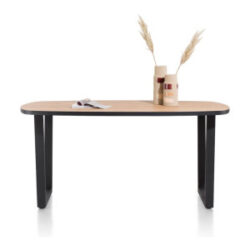 Avalox, bartafel ovaal 180 x 110 cm - kleur oak natural vintage - V poot