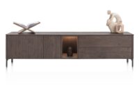 Trenton, lowboard 210 cm - 2-deuren + 2-laden + 1-niche - Clay