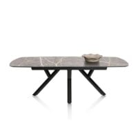 Minato, uitschuiftafel - ovaal - 180 (+ 60) x 110 cm. - Lichtgrijs