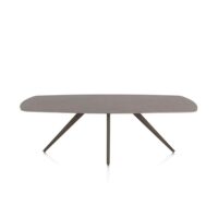 Saluti, eetkamertafel ovaal 240 x 110 cm. - 4 poot - steelbrown - Lava