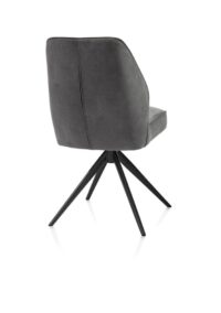 Bell, eetkamerstoel - steelbrown frame - draaibaar - relax - pocket - stof Calabria - Antraciet - Afbeelding 3