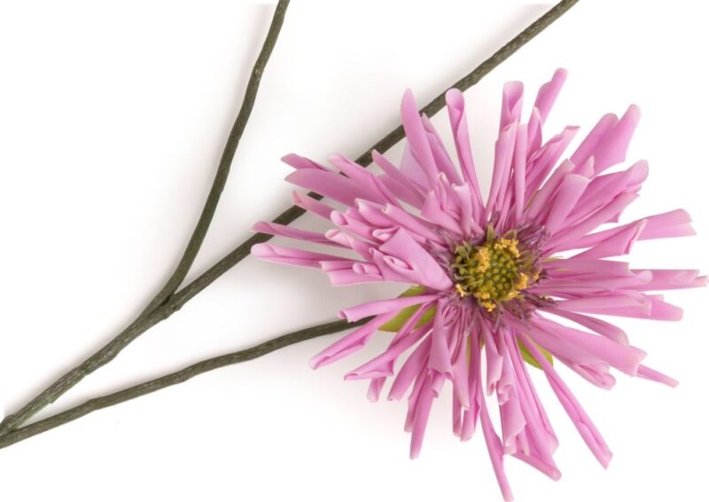 Dahlia Spider Spray Fleur Artificielle H75Cm - Pourpre - Image 2