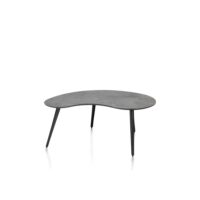 Maze, table basse 100 x 59 cm - forme haricot - hauteur 46 cm - Anthracite