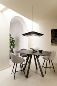 Minato, table de bar - ovale - 200 x 105 cm. (hauteur: 92 cm.) - Gris clair - Image 3