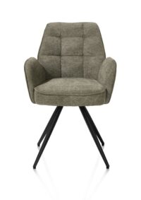 Bell, armstoel - zwart frame - pocket - combi Calabria/Vada - mosgroen