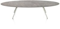 Niora, salontafel 150 x 50 cm - HPL marmer licht grijs - Silk grey - Afbeelding 3