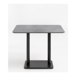 Brest table de bar stone anthracite 120x75cm - Noir
