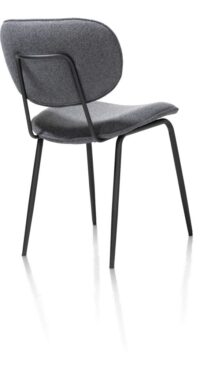 Lexi, chaise - cadre noir (ROB) - tissu Ponti - Anthracite - Image 2