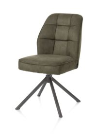 Bell, eetkamerstoel - grafiet frame recht - draaibaar - pocket - stof Calabria - mosgroen - Afbeelding 2
