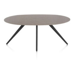 Saluti, table ellipse 180 x 105 cm. - 4 pieds - rough off black - Lava