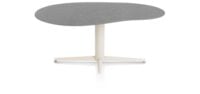 Saluti, eetkamertafel organisch 180 X 120 cm. - centrale teenpoot - creme - Antraciet