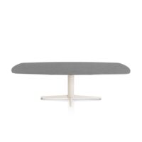 Saluti, eetkamertafel ovaal 240 X 110 cm. - centrale teenpoot - creme - Antraciet