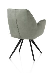 Bell, armstoel - zwart frame - pocket - stof Calabria - Olijf - Afbeelding 3