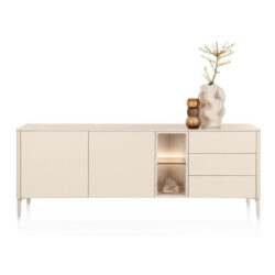 Trentino, Buffet 210 cm. - 2 portes + 3 tiroirs + 2 pinces - Creme