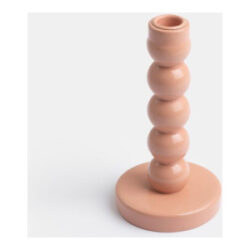 DOTS kandelaar h18,5cm - Light ruby