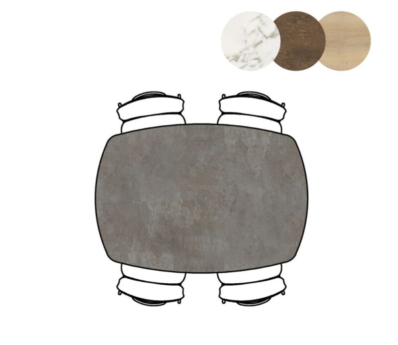Masura, Table De Bar Ovale - 150 X 105 Cm - (Hauteur 92 Cm) - Anthracite - Image 2