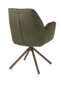 Bell, armstoel - steelbrown frame recht - draaibaar - pocket - combi Calabria/Vada - mosgroen - Afbeelding 3