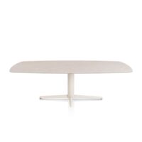Saluti, eetkamertafel ovaal 240 X 110 cm. - centrale teenpoot - creme - Light sand
