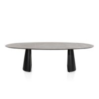 Arabax, table - ellipse - 270 x 120 cm - Gris clair