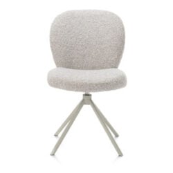 Jaxon, chaise - pietement Silk Grey - pivotante - tissu Brioni - Caillou