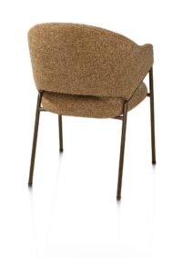Noel, armstoel, incl. pocketvering, stof Sevilla creme, frame steelbrown - Okergeel - Afbeelding 2