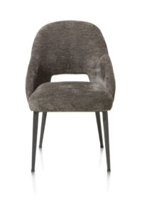 Nikolas, chaise - gris (RAL 7022) - tissu Enzo - Lava