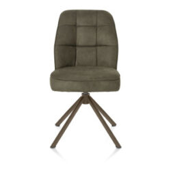 Bell, eetkamerstoel - steelbrown frame recht - draaibaar - pocket - stof Calabria - mosgroen