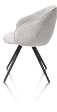 Owen, fauteuil 4-pieds - noir (ROB) - pivotant - tissu Calabria - Caillou - Image 3