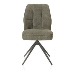 Bell, chaise - pi&eacute;tement graphite - pivotante - relax - confort ressorts - combi Calabria/Vada - vert mousse