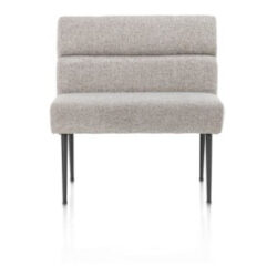 Jace, eetkamerbank 80 cm + pocket - stof Luton - grijs
