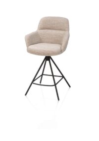 Mateo, barstoel - 4-pootjes - rough off black - Bellini - Creme - Afbeelding 2