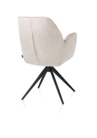 Bell, armstoel - zwart frame - draaibaar - pocket - combi Calabria/Vada - Kiezel - Afbeelding 3