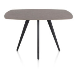 Saluti, table de bar ovale 150 x 105 cm. - 4 pieds - rough off black - Lava
