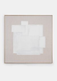Chloe schilderij 120x120cm - Cremekleurig