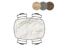 Masura, eetkamertafel ovaal - 150 x 105 cm - wit - Afbeelding 2