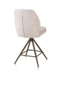 Bell, barstoel - steelbrown frame - draaibaar - pocket - stof calabria - Kiezel - Afbeelding 3
