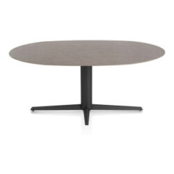 Saluti, table ellipse 180 X 105 cm. - pied central - noir - Lava