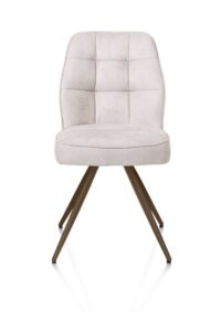 Bell, eetkamerstoel - steelbrown frame - pocket - stof Calabria - Kiezel