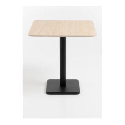 Brest table de bistro Travertine 75x75cm - noir