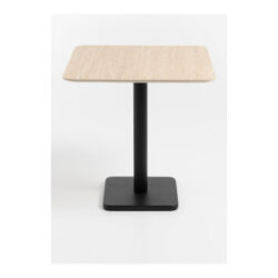 Brest bistrotafel Travertine 75x75cm - zwart
