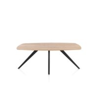 Arvada, Table à manger 190 x 100 cm, ovale, 4 pieds - Rough off black