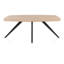 Arvada, Table à manger 190 x 100 cm, ovale, 4 pieds - Rough off black