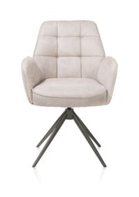 Bell, armstoel - grafiet frame - draaibaar - pocket - stof calabria - Kiezel